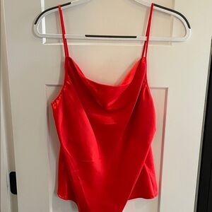 Wayf Vibrant Red Satin Camisole